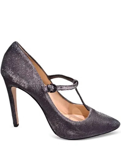 La Rose T-bar Pumps In Gray