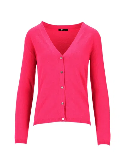 La Rose V-neck Button-up Cardigan In Pink