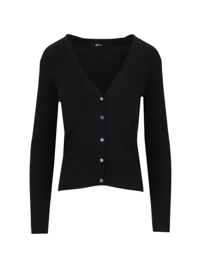 La Rose V-neck Cardigan In Black