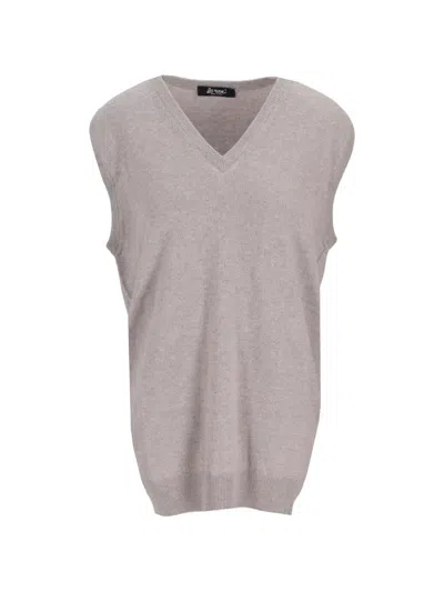 La Rose V-neck Knitwear In Gray