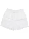 La Rose Elasticated-waist Shorts In White