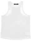 La Rose Light Jersey Cotton Cropped Tank Top In White