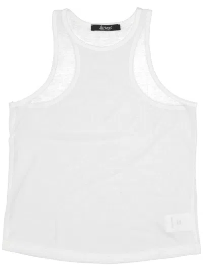 LA ROSE WHITE COTTON CROPPED TANK TOP