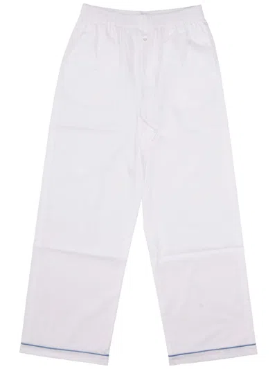 LA ROSE WOMEN WHITE COTTON PIJAMA TROUSERS, XS LUXURY LOUNGE & SLEEPWEAR FOR WOMEN DARVEYS