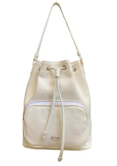 La Rose White Logo Bucket Bag