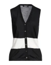 La Rose Woman Cardigan Black Size 8 Cashmere, Silk In Black