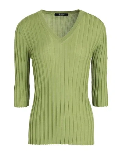 La Rose Woman Sweater Acid Green Size 6 Cashmere, Silk