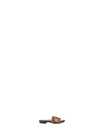 La Rose Zoccoli Pelle In Brown