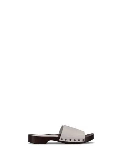 La Rose Zoccoli Pelle In Black