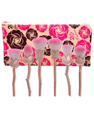 La Sante 6pc Premium Floral Makeup Brush Set With Case