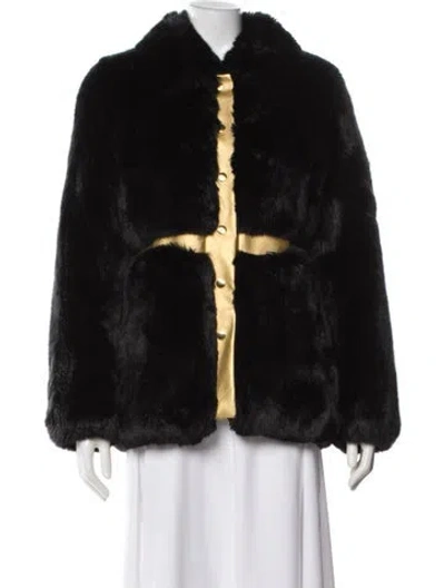 Pre-owned La Seine & Moi Faux Fur Jacket W/ Tags In Black