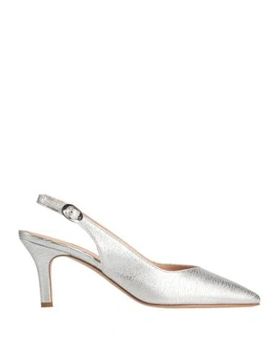 La Sellerie Woman Pumps Silver Size 8 Leather