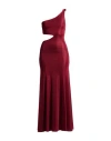 La Semaine Paris Woman Maxi Dress Burgundy Size 6 Polyester, Elastane In Red