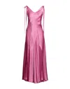 La Semaine Paris Long Dresses In Magenta