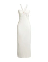 La Semaine Paris Woman Maxi Dress White Size 8 Viscose, Polyester, Elastane In White