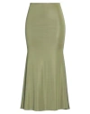 La Semaine Paris Woman Maxi Skirt Green Size 10 Polyester, Elastane In Green