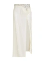 La Semaine Paris Woman Maxi Skirt Ivory Size 10 Acetate, Silk In White
