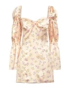 La Semaine Paris Woman Mini Dress Apricot Size 12 Polyester, Recycled Polyester In Orange