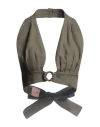 La Semaine Paris Woman Top Military Green Size 8 Linen