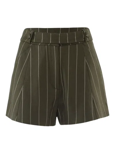 LA SEMAINE PINSTRIPE ZIP SHORTS