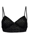 La Semaine Sequin-embellished Bralette-style Top In Black