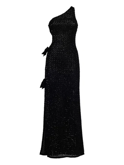 La Semaine Sequin One-shoulder Gown