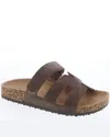 La Shoe King Unisex Faith Strappy Slides In Mocha In Brown
