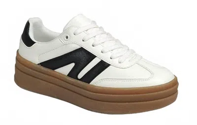 La Shoe King Women's Gummy Platform Sneaker In White