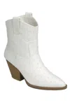 La Shoe King Women's Stop And Stare Bootie In Pearl In White