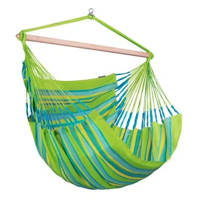 La Siesta Domingo Weatherproof Lounger Olefin Chair Hammock In Lime