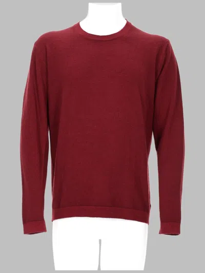La Société La Societe Men's Classic Wool Merino Sweater In Red