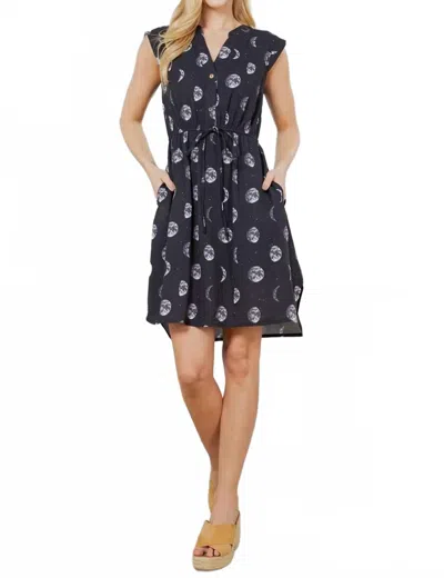 L.a Soul All Over Moon Dress In Black