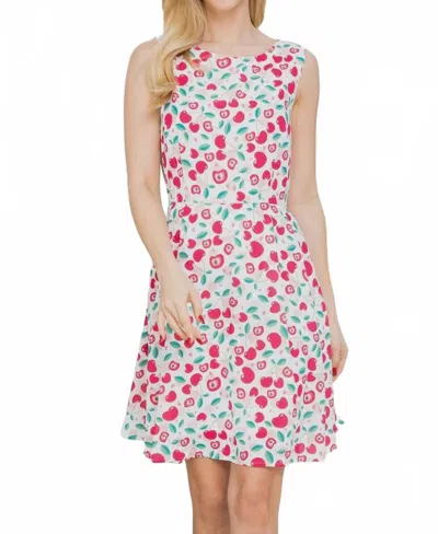 L.a Soul Cherry Print Skater Dress In Multi