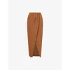 L.a-space Womens Brown Beverley Midi Skirt In Brown