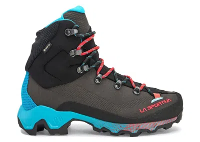 Pre-owned La Sportiva Aequilibrium Trek Gtx (women's) Sneakers In Carbon/malibu Blue