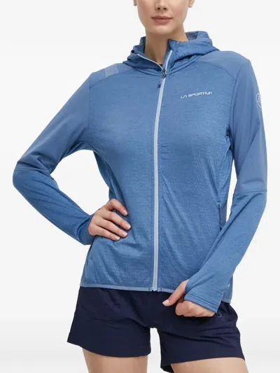 La Sportiva Hooded Track Jacket In Blue