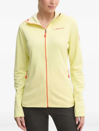 La Sportiva Logo-embroidered Hoodie In Yellow