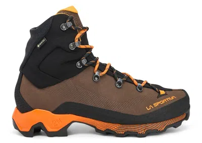 Pre-owned La Sportiva Men's  Aequilibrium Trek Gtx Sneakers In Chocolate/papaya