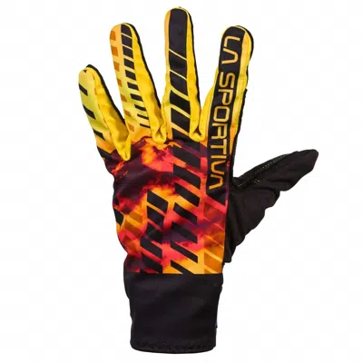 La Sportiva Men's Skimo Race Gloves In Black,yellow In Multi