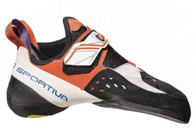 Pre-owned La Sportiva Solution (women's) Sneakers In White/lily Orange
