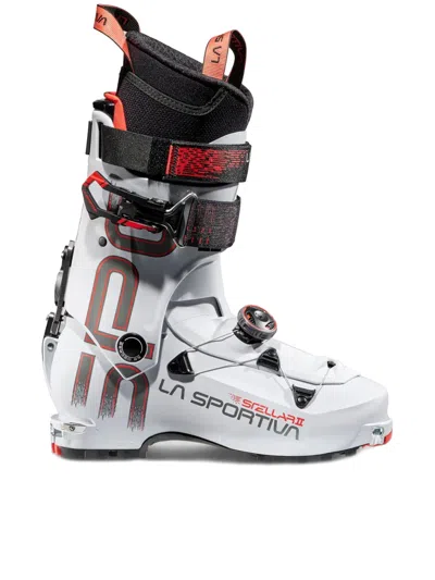 La Sportiva White Stellar Ii High-performance Ski Boot In Animal Print