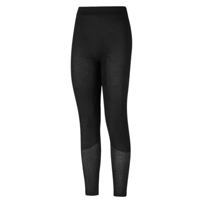 La Sportiva Women's Wool Base Layer Bottoms In Black/hibiscus In Multi