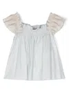 La Stupenderia Floral-print Dress Set In Light Blue