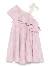 La Stupenderia Floral-embroidered Dress In Lilla