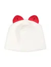 La Stupenderia Animal-ears Beanie In White
