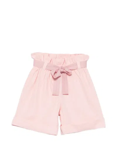 La Stupenderia Kids' Belted Shorts In Pink