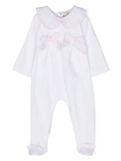 La Stupenderia Babies' Bow-detail Cotton Pyjamas In White