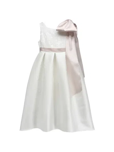 La Stupenderia Kids' Bow-detail Dress In White