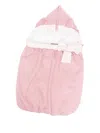 La Stupenderia Bow-detail Gingham-pattern Sleep Bag In Pink