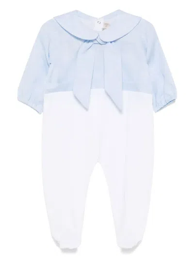 La Stupenderia Babies' Bow-detail Pajama In Blue